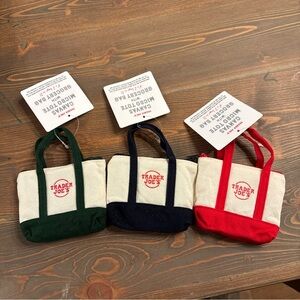 NEW Trader Joe’s MICRO mini totes! Set of 3 micro tote bags